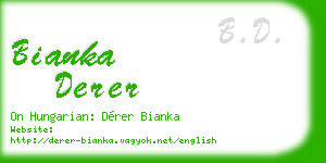 bianka derer business card