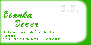 bianka derer business card